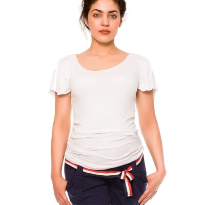 Be MaaMaa Tehotenské teplákové kraťasy Monika - granát