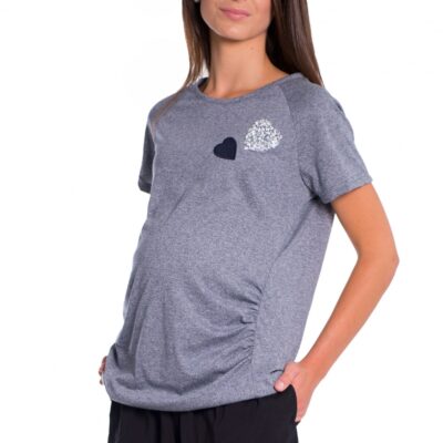 Be MaaMaa Tehotenské tričko kr. rukáv - granat