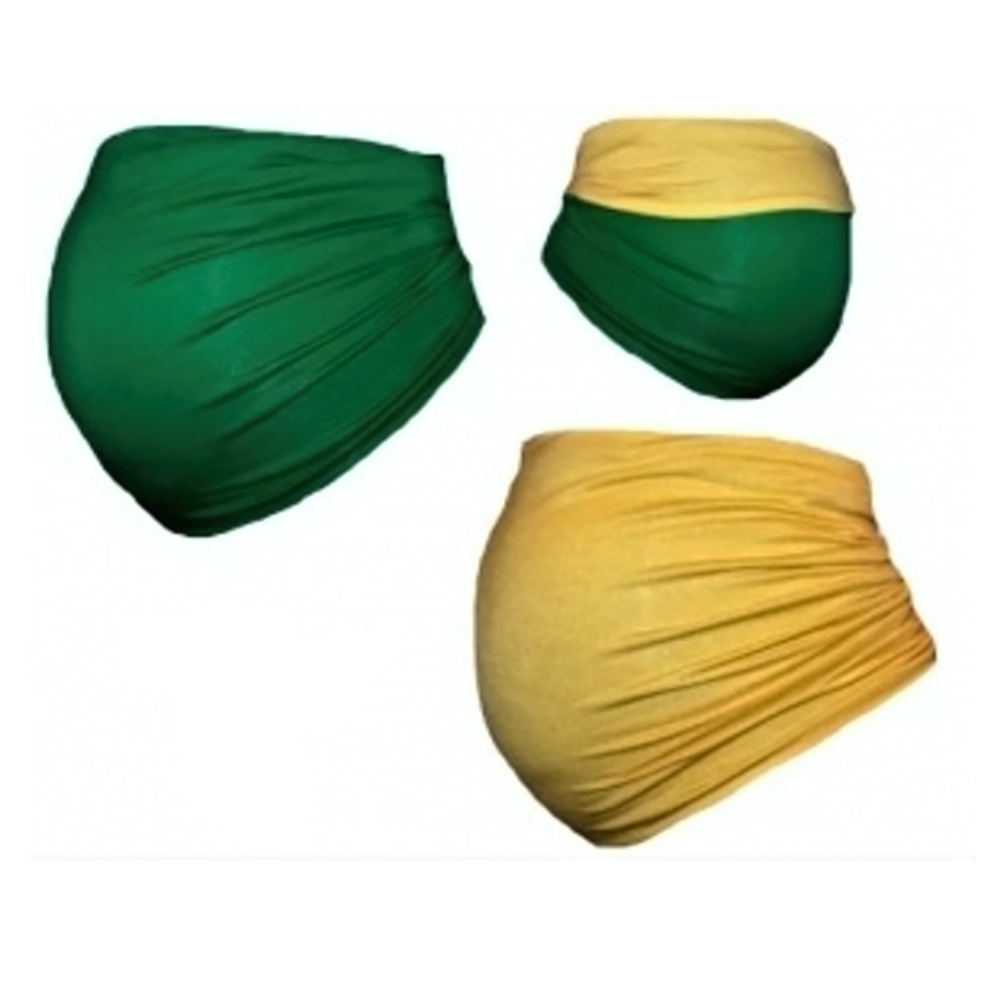 Be MaaMaa Tehotenský pás DUO - zelená so žltou