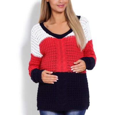 Be MaaMaa: Tehotenský sveter Granát/Červená