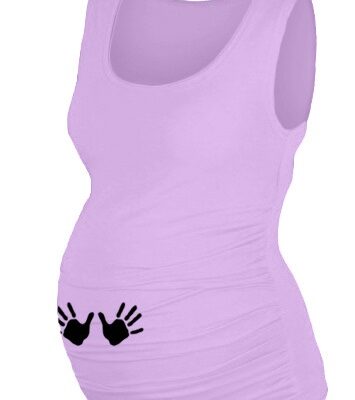 Be MaaMaa Top, tielko Dana s potlačou Ručičiek - lila, vel´. L/XL