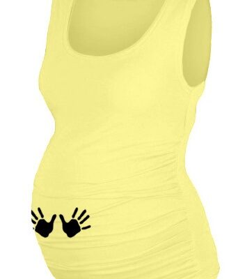 Be MaaMaa Top, tielko Dana s potlačou Ručičiek - žlté, veľ. S/M