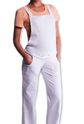 Be MaaMaa Traky - záhradníkov biele, vel. XL