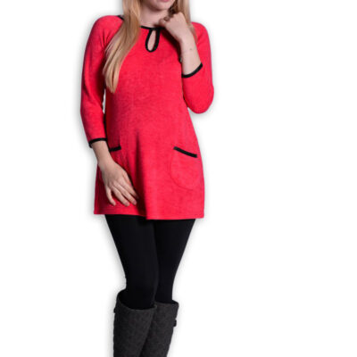 Be MaaMaa Tunika, šaty 3/4 rukáv - koral