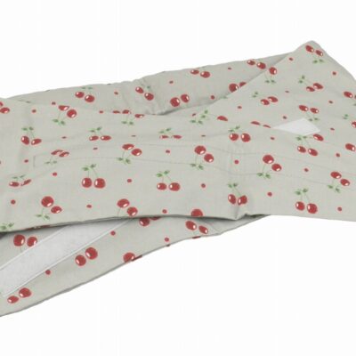 Bedrový nahrievací pás s čerešňovými kôstkami, Cherry life, sivý