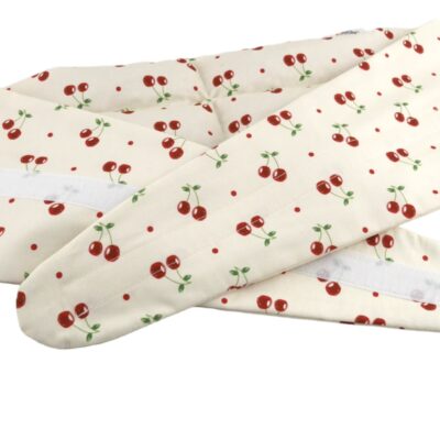 Bedrový nahrievací pás s čerešňovými kôstkami, termofor -  Cherry life, ecru