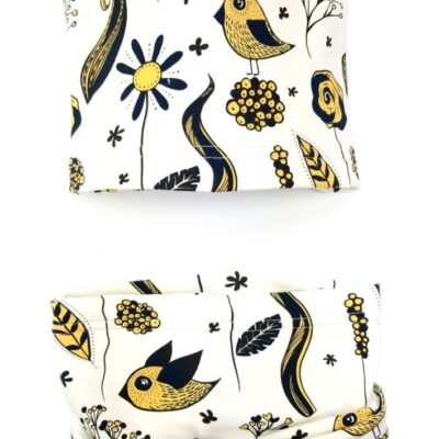 BEXA Jarná čiapka + komín, Bird, granát, veľ. 98