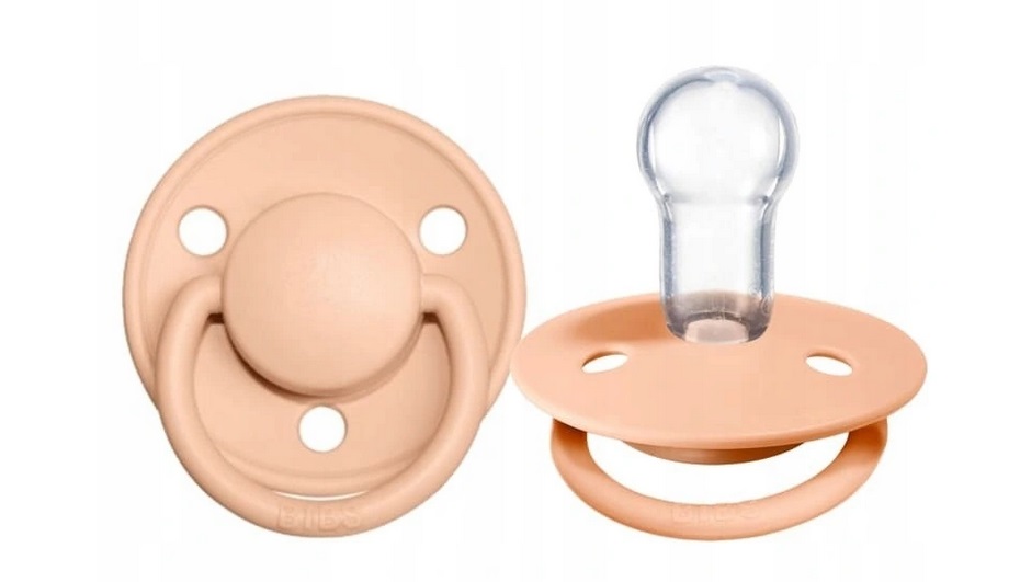 BIBS DE LUX: Silikónový cumlík 0-36m (broskyňový)