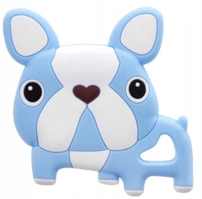 BocioLand: Silikónové hryzátko Buldog (modré)
