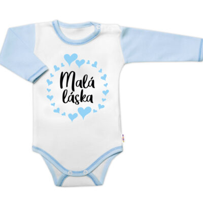 Body dl.rukáv s vtip. textom Baby Nellys, Malá láska, vel. 80, chalan