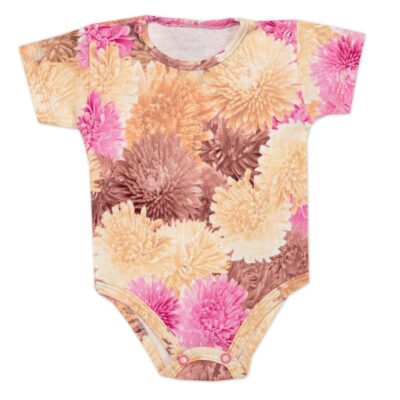 Body kr. rukáv Astry, bavlna, zapínanie pri krku, Mrofi, ružová/ecru