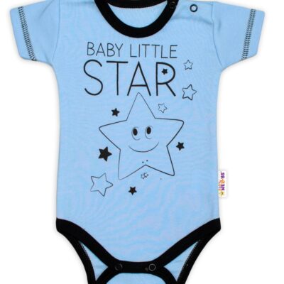 Body krátky rukáv Baby Nellys, Baby Little Star - modré