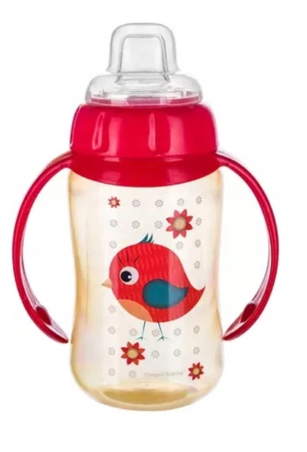 Canpol Babies: Hrnček s Vtáčikom (červený)