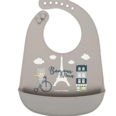 Canpol babies: Podbradník Bonjour Paris (sivý)