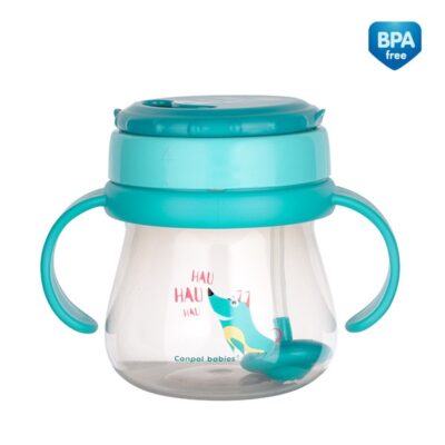 Canpol babies: Športová fľaša Psík (tyrkysová)