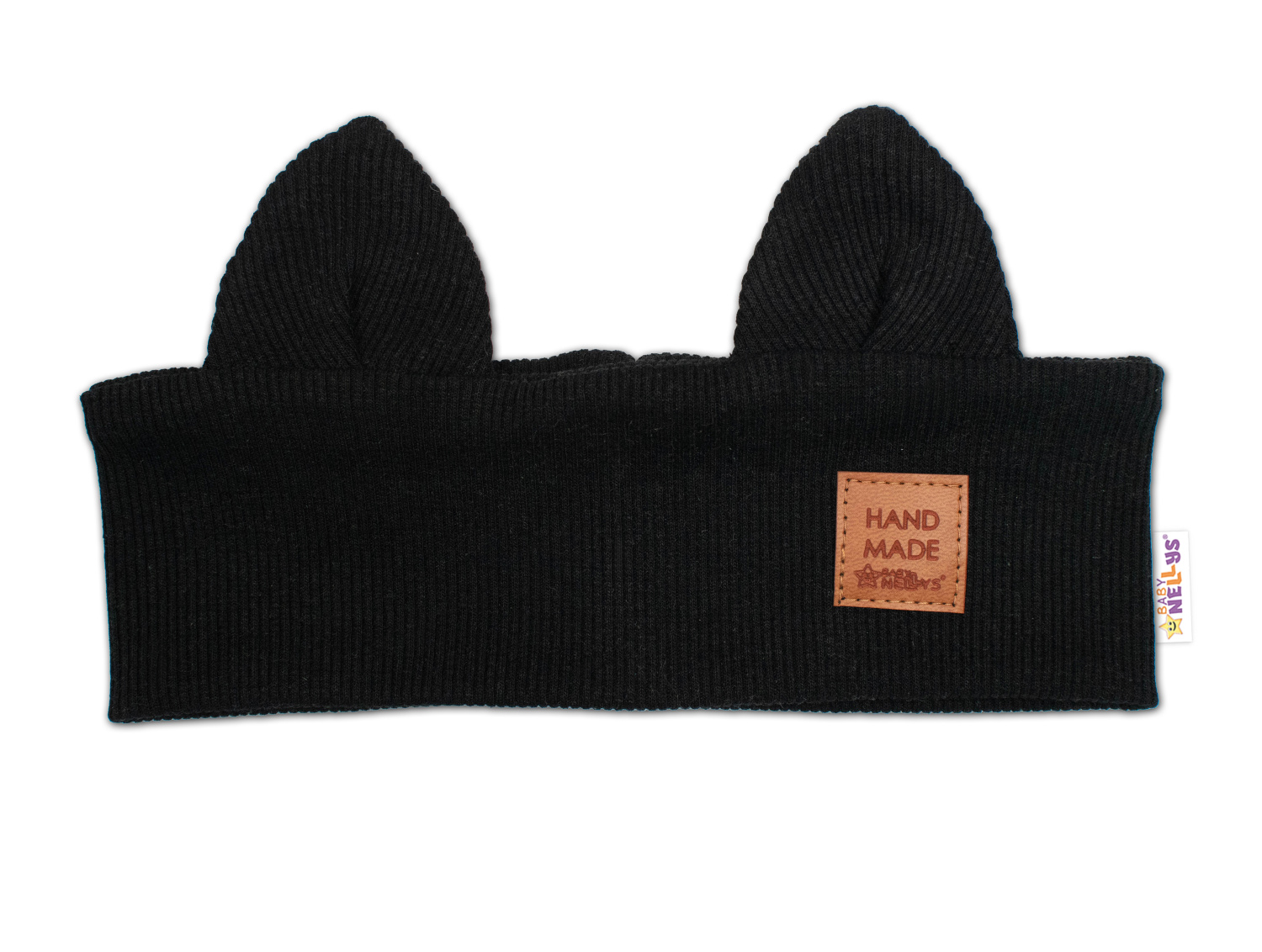 Čelenka Cat s úškami pre deti Hand Made - čierna, 4-8 rokov