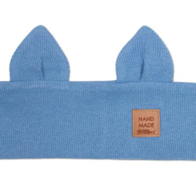 Čelenka Cat s úškami pre deti Hand Made - jeans