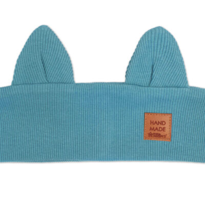 Čelenka Cat s úškami pre deti Hand Made - morská