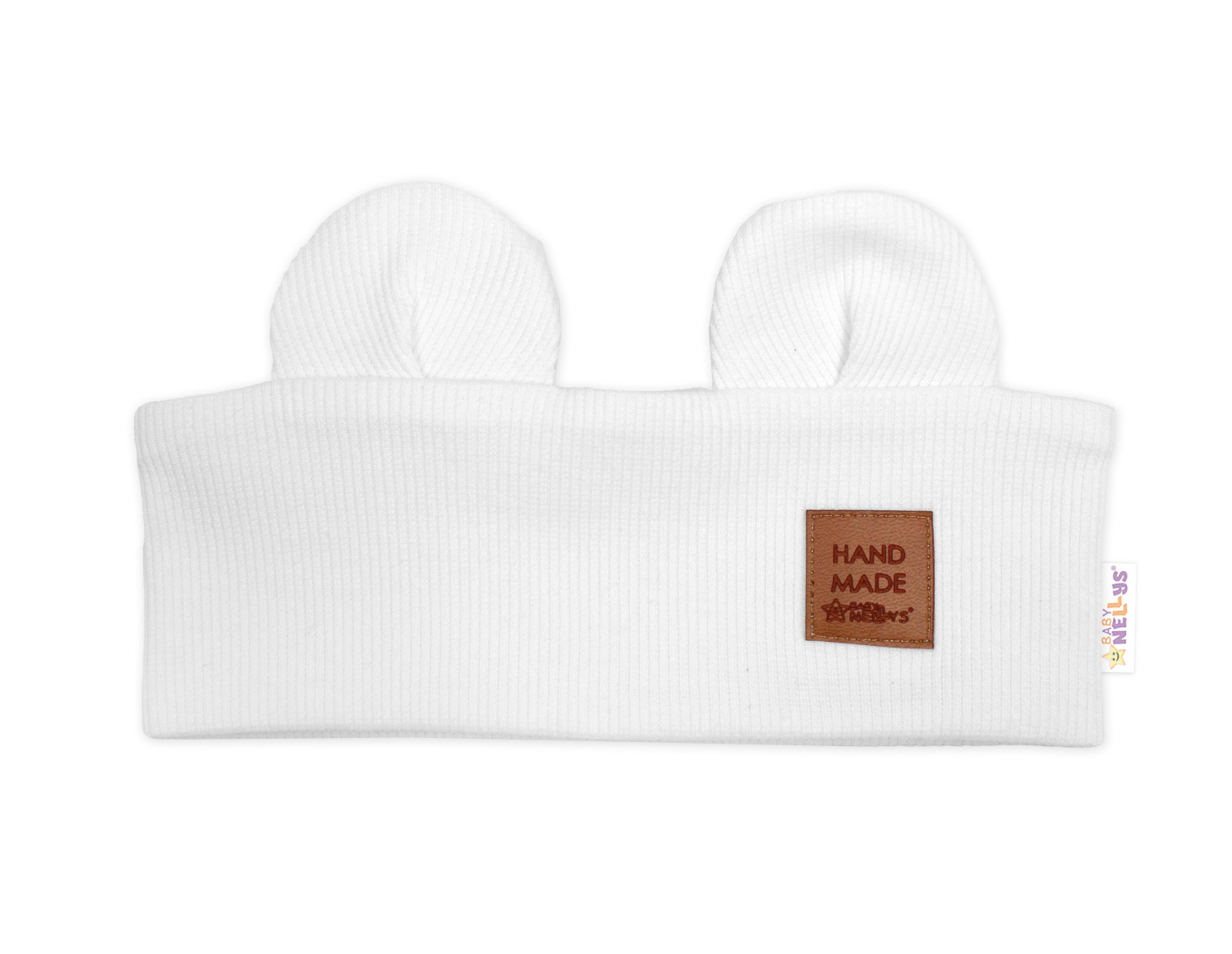 Čelenka Teddy s uškami pre deti Hand Made - biela, 4-8 rokov