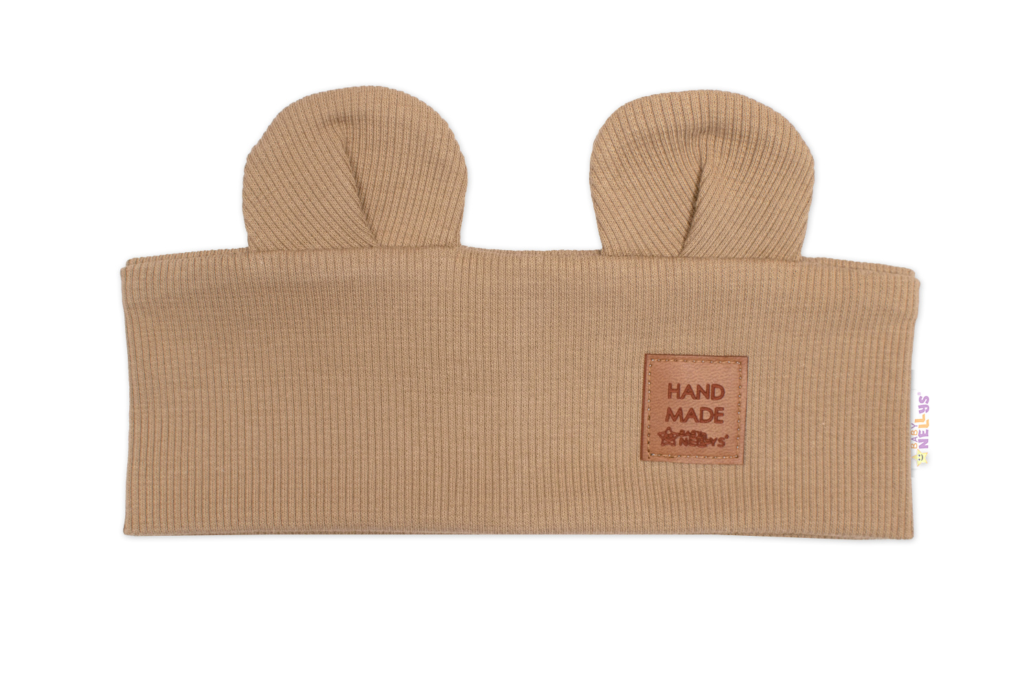 Čelenka Teddy s uškami pre deti Hand Made - hnědá, béžová