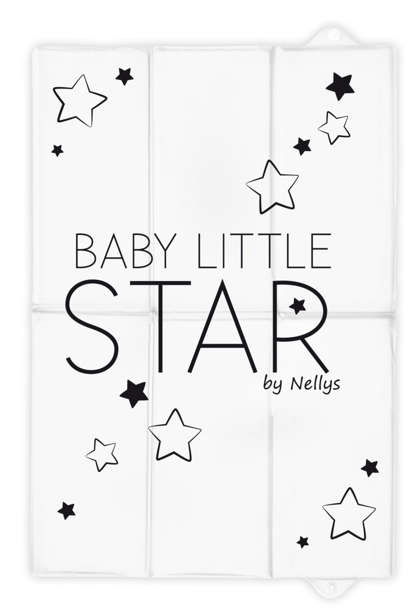 Cestovná prebaľovacia podložka, mäkká, Star, Nellys, 60x40cm, biela