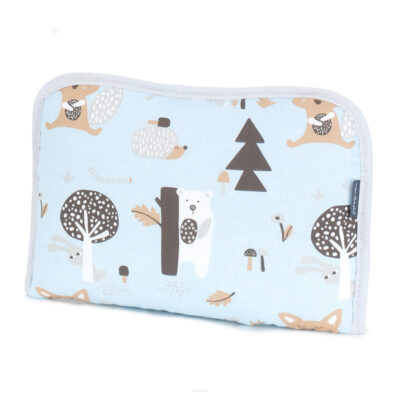 Cestovná prebaľovacia podložka Zvieratká (sv. modrá)