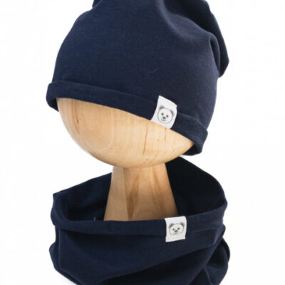 Čiapka s nákrčníkom bavlna, Little Bear, Baby Nellys, granátová