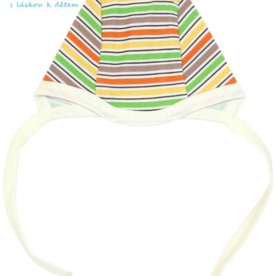 Čiapočka Mamatti - CAR - barevné prúžky, vel. 62