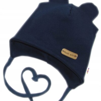 Čiapočka na zaväzovanie, bavlna, Little Teddy, Baby Nellys, granátová
