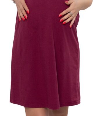 Dámska tehotenská/dojčiaca nočná košeľa Luna, bordo, veľ. XL