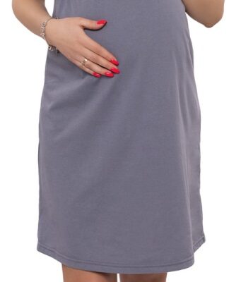 Dámska tehotenská/dojčiaca nočná košeľa Luna, sivá, veľ. XXL
