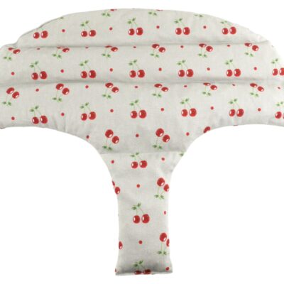 Dámsky nahrievací pás s čerešňovými kôstkami, termofor - Cherry life, sivý