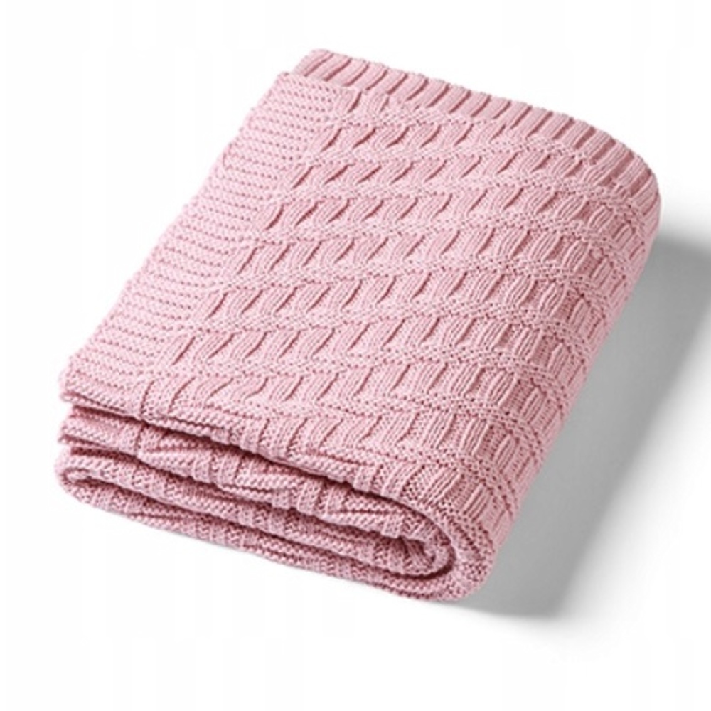 Detská bavlnená deka, 75x100cm - růžová