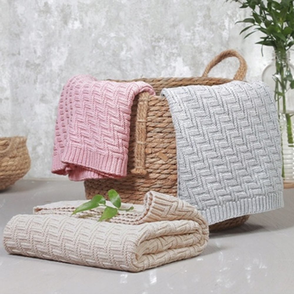 Detská bavlnená deka, 75x100cm - růžová – Obrázok 2