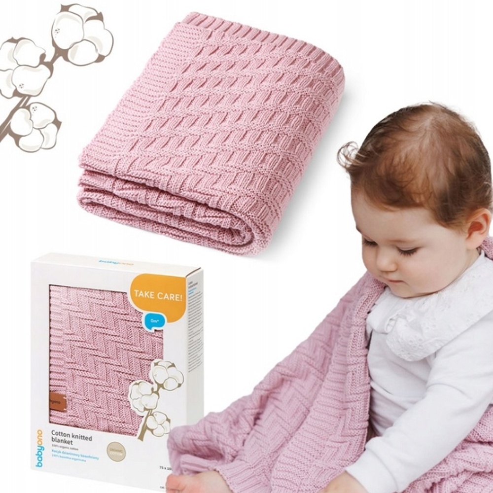 Detská bavlnená deka, 75x100cm - růžová – Obrázok 4