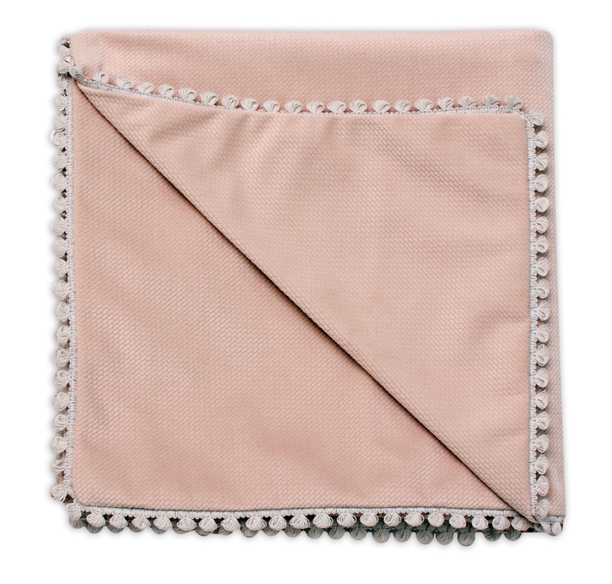 Detská deka Velvet - obojstranná s ozdobným lemovaním, Baby Nellys 100 x 75 cm, cappuccino