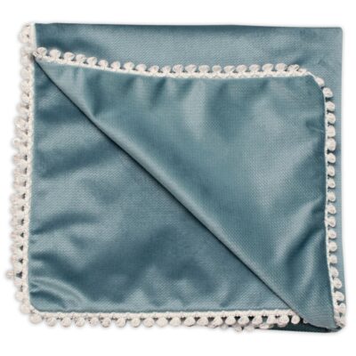 Detská deka Velvet - obojstranná s ozdobným lemovaním, Baby Nellys 100 x 75 cm, zelená