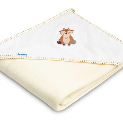 Detská froté osuška s kapucňou 100x100 cm - Jelínek smotanová