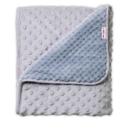 Baby Nellys: Obojstranná Minky deka 80x90cm (sivá)