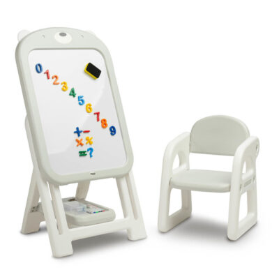 Detská magnetická tabuľa so stolíkom TOYZ TED - sivá