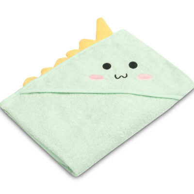 Detská osuška 100x100cm, froté bavlna, Dino - mätová, zelená
