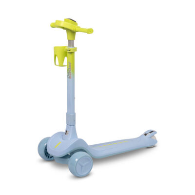 Detská trojkolesová kolobežka s LED kolieskami Satura, modrá