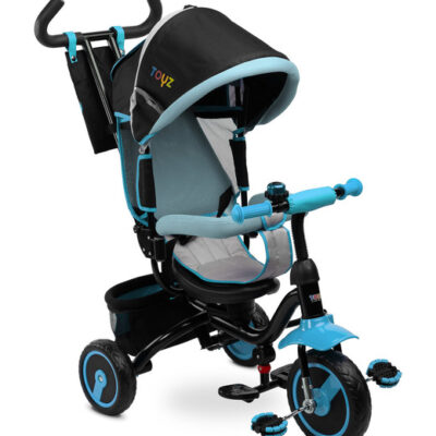 Detská trojkolka Timmy 3v1 s vodiacou tyčou, rastúca - modrá