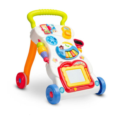 Detské interaktívne chodítko, stolček so zvukmi, dúhové