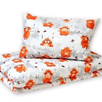 Detské obliečky, bavlna 2D 140x200/70x80 - Bizóny v šedej