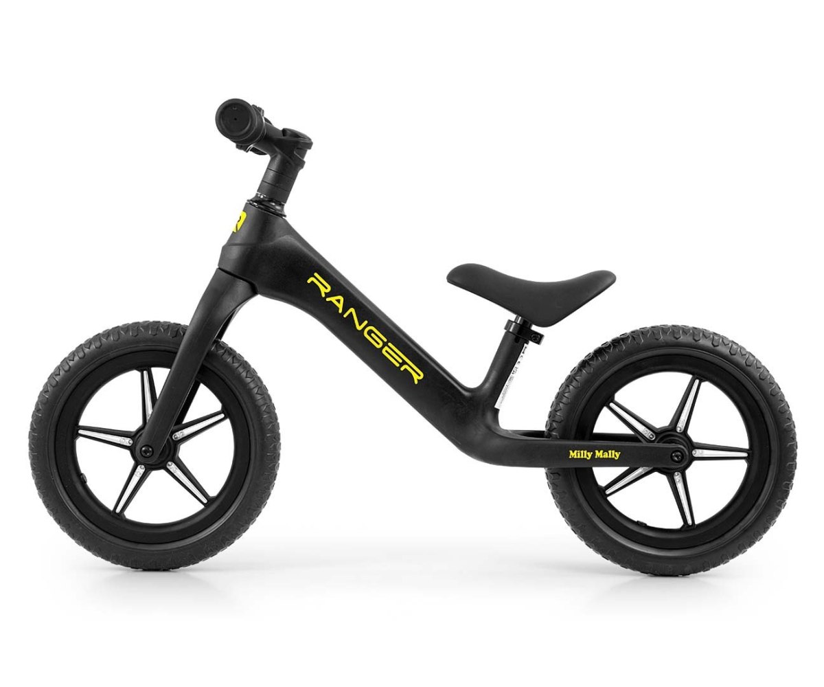 Detské odrážadlo/bicykel Ranger Flash svietiace disky - čierna