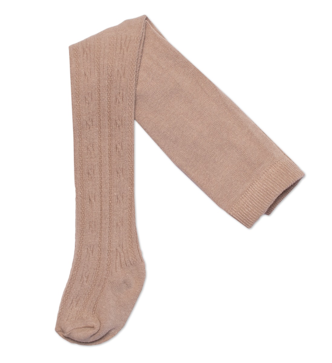 Detské pančucháče bavlnené so žakárovým vzorom, pieskové, veľ. 104/110