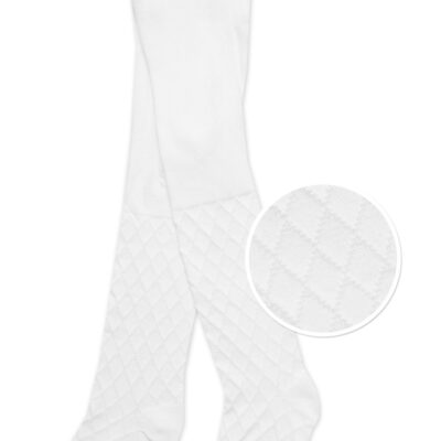 Detské pančuchy bavlna so žakárovým vzorom, ecru, veľ. 80/86