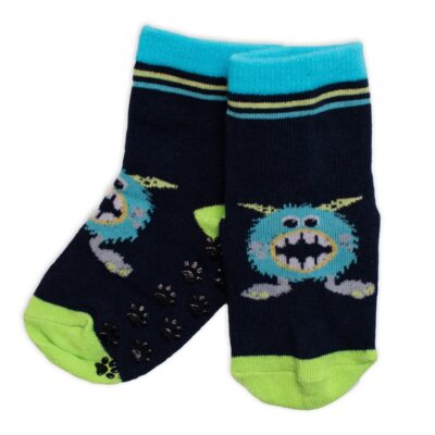 Detské ponožky s ABS Príšerky - granát, veľ. 27/30