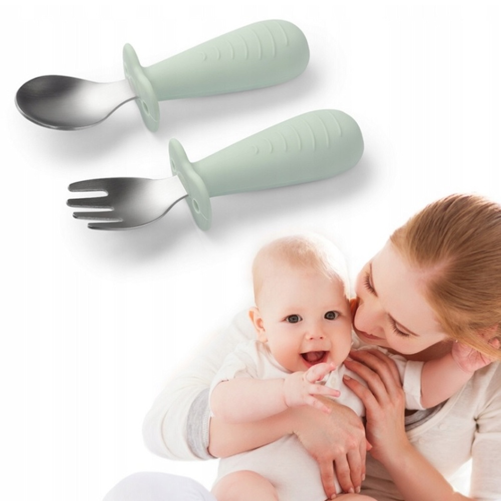 Detské príbory z nerezovej ocele - mätové – Obrázok 3